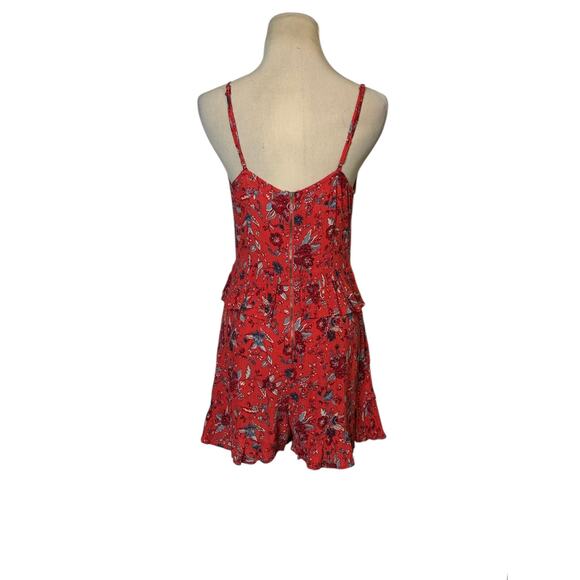 American Eagle red blue tank romper size 4 - Picture 12 of 15